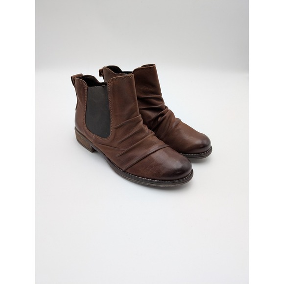 Josef Seibel Shoes - Josef‎ Seibel Boots Womens Size 6.5 Brown Leather Chelsea Ankle Comfort Booties